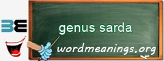 WordMeaning blackboard for genus sarda